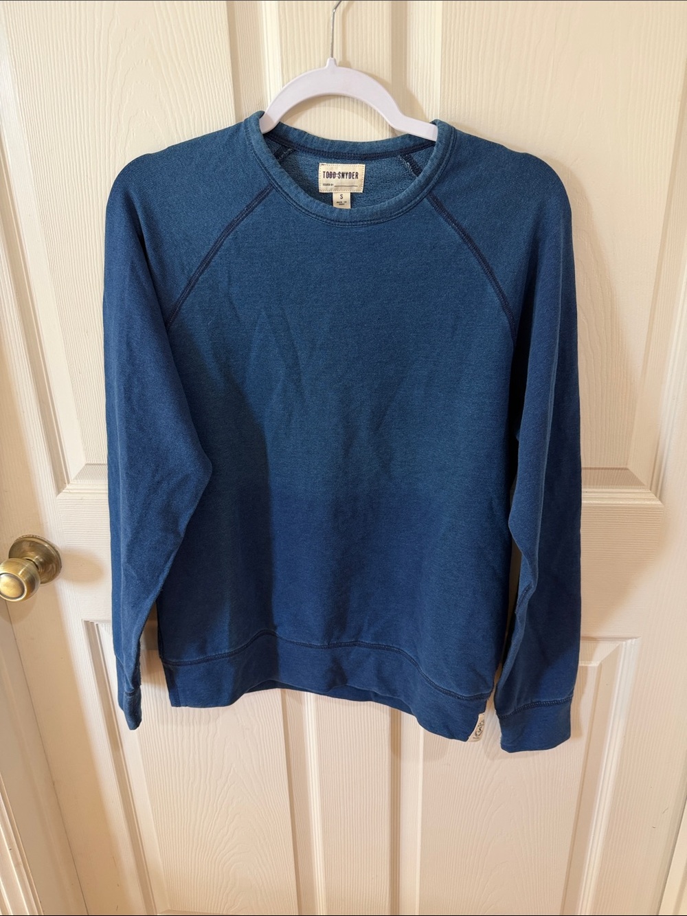 Todd Snyder Men's Indigo Blue Crewneck Pullover Sz S. SEE PICS. Box30